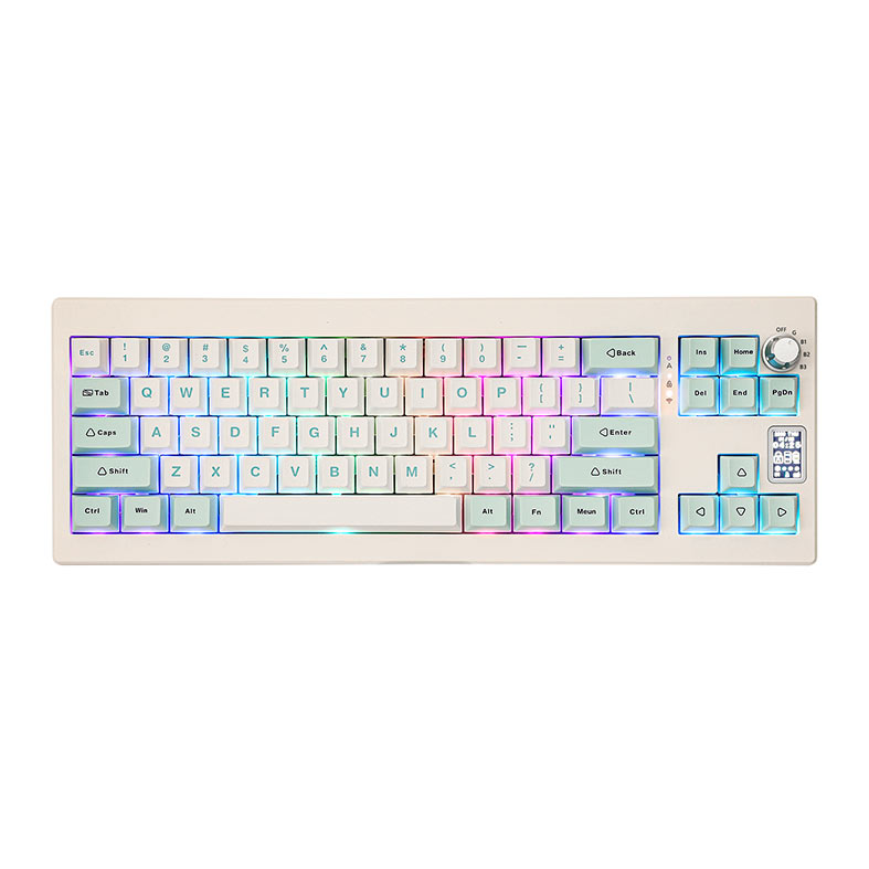 Teclado Mecanico Epomaker Shadow X, ARGB, Switch Wisteria, White Blue, SHADOWX-WB-WS - imagem 1