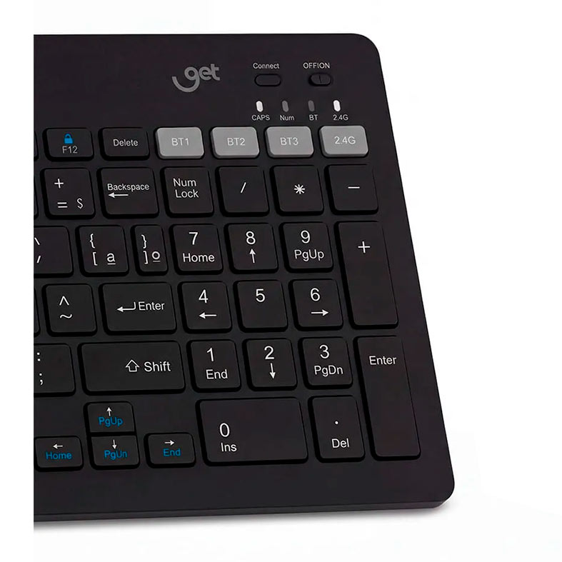 Teclado Sem Fio Slim GET Shift, Bluetooth, Preto, SHITF- BK - miniatura 4