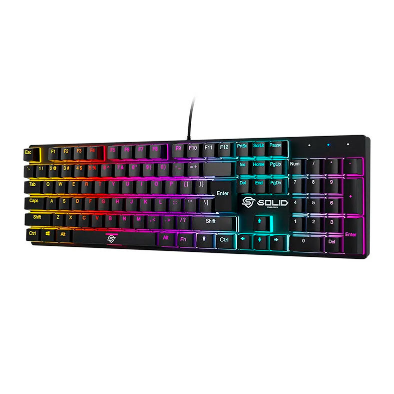 Teclado Mecanico Solid Gear Adamantium, RGB, Switch Outemu Azul, Preto, T-100 - miniatura 3