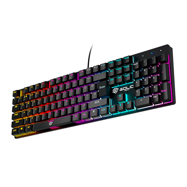 Teclado Mecanico Solid Gear Adamantium, RGB, Switch Outemu Azul, Preto, T-100 - miniatura 4
