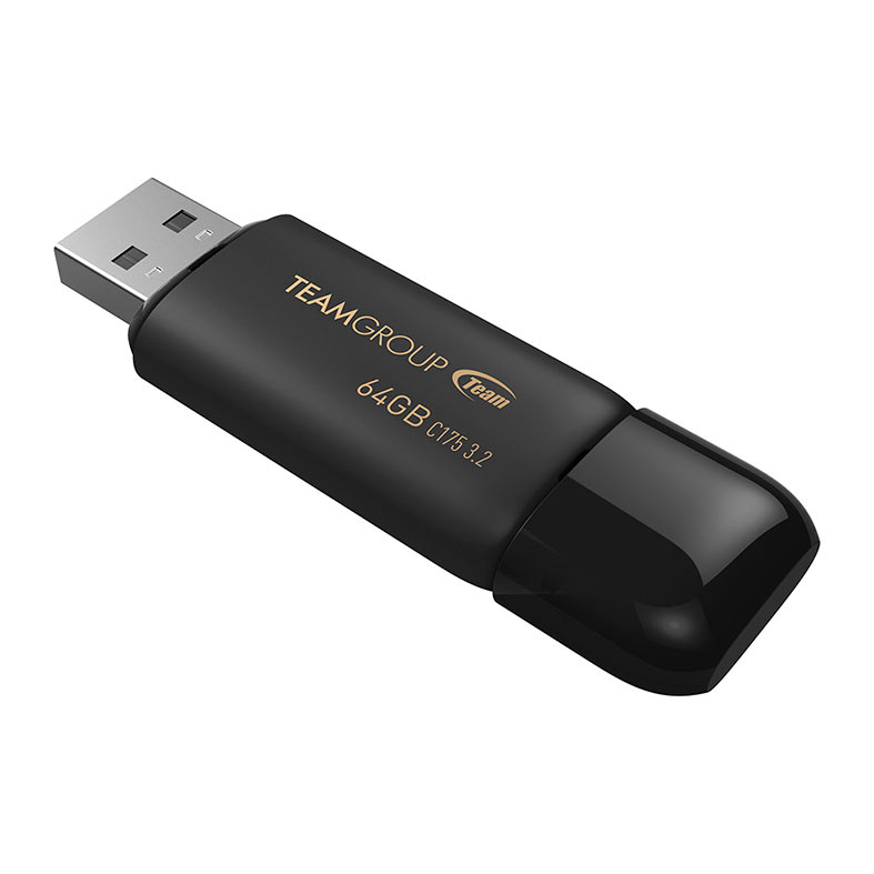 Pen Drive Team Group C175, 64GB, USB 3.2, Preto, TC175364GB01 - miniatura 4