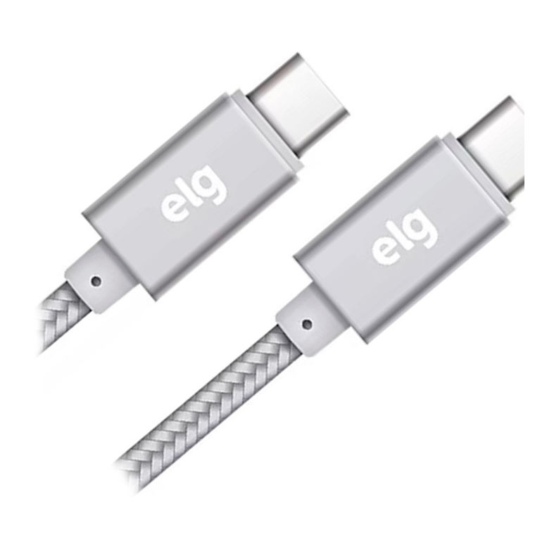 Cabo Tipo-C Para USB Tipo-C ELG, 1m, Prata, TC2TCBS - miniatura 3