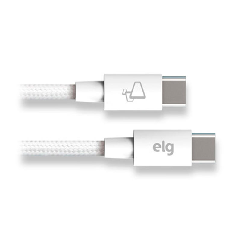 Cabo USB Tipo C para Tipo C ELG, 1M, Branco, TC60 - miniatura 3