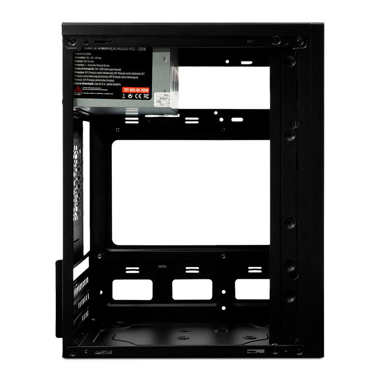 Gabinete Office TGT B115, Mini-Tower, Com Fonte 200W, Preto, TGT-B115-BK-200W - miniatura 4