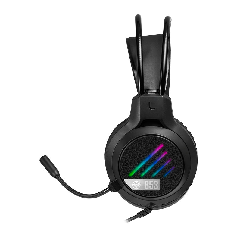 Headset Gamer TGT B53, Rainbow, Drivers 50mm, Preto, TGT-B53-RBW01 - miniatura 3