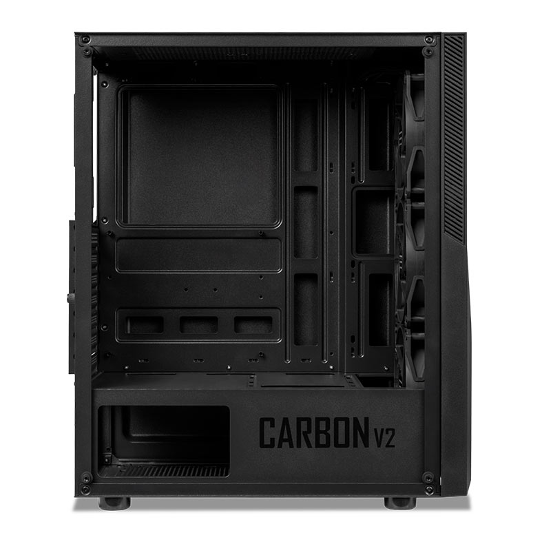Gabinete Gamer TGT Carbon V2, Mid-Tower, Lateral De Vidro, Com 3 Fans Rainbow, Preto, TGT-CBNV2-BK - miniatura 6