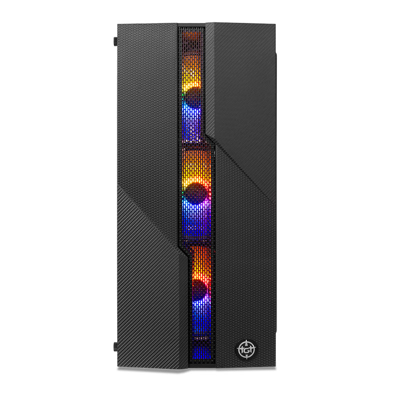 Gabinete Gamer TGT Carbon V2, Mid-Tower, Lateral De Vidro, Com 3 Fans Rainbow, Preto, TGT-CBNV2-BK - miniatura 4