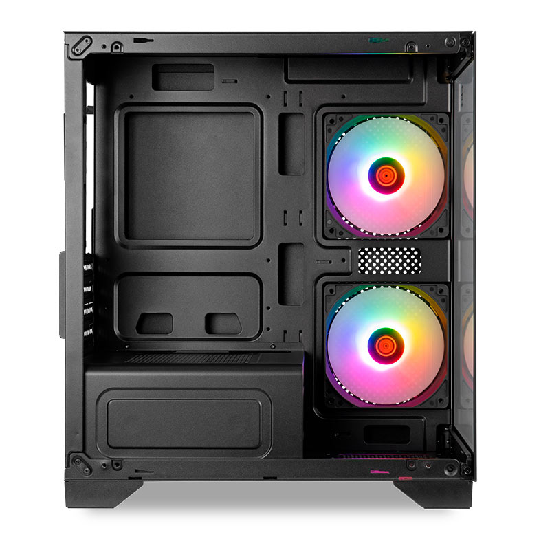 Gabinete Gamer TGT Gladiator, Rainbow, Mid-Tower, Lateral de Vidro, Com 2 Fans, Preto, TGT-GLD-BK - miniatura 7