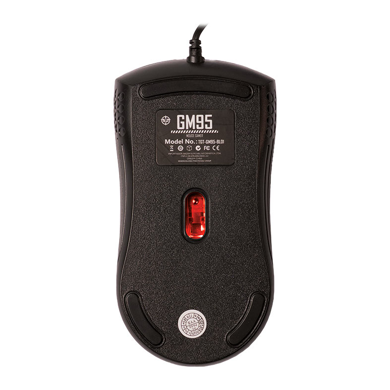Mouse Gamer TGT GM95 LED, 1600DPI, 4 Botoes, Preto, TGT-GM95-BL01 - miniatura 5