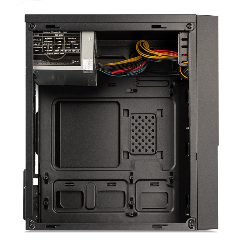 Gabinete TGT H200, Com Fonte 200W, Preto, TGT-H200PSU-BK - miniatura 5