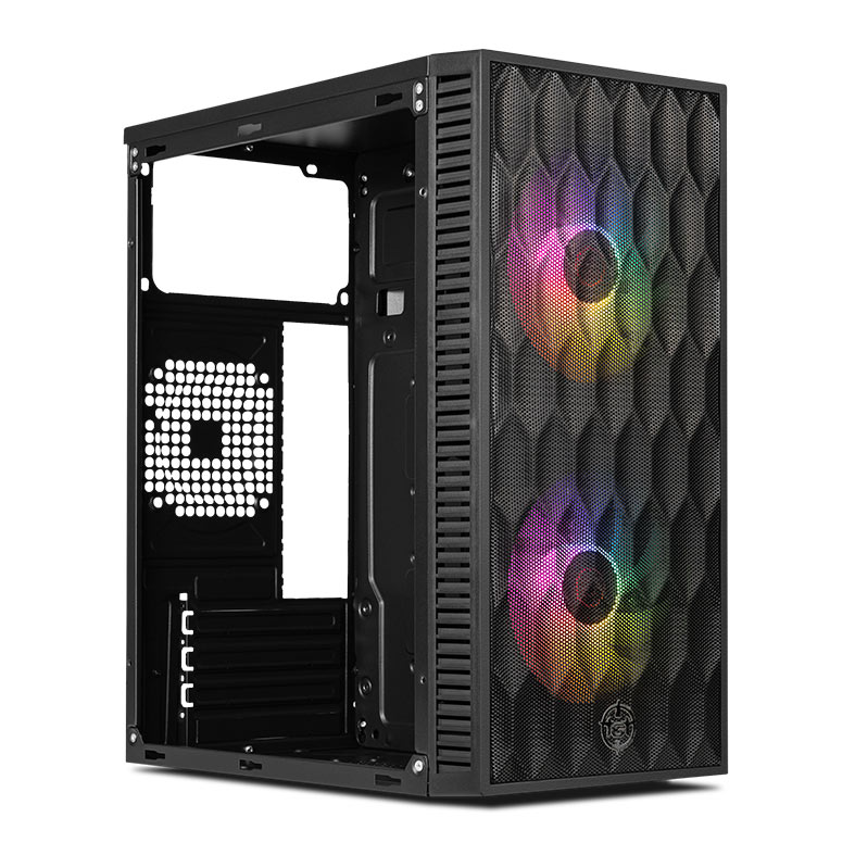 Gabinete Gamer TGT Jester V2, Rainbow, Mini-Tower, Lateral de Acrilico, Com 2 Fans, Preto, TGT-JSRV2-BKGF02 - miniatura 4