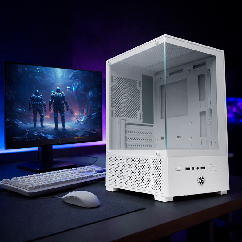 Gabinete Gamer TGT Legion, Mini-Tower, Lateral de Vidro, Branco, TGT-LGN-WH - miniatura 2