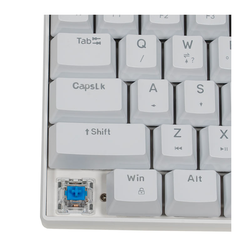 Teclado Mecanico Gamer TGT Sherman Compacto, Rainbow, ABNT2, Switch Huano Azul, Branco, TGT-SHCPTW-RBW01 - miniatura 6