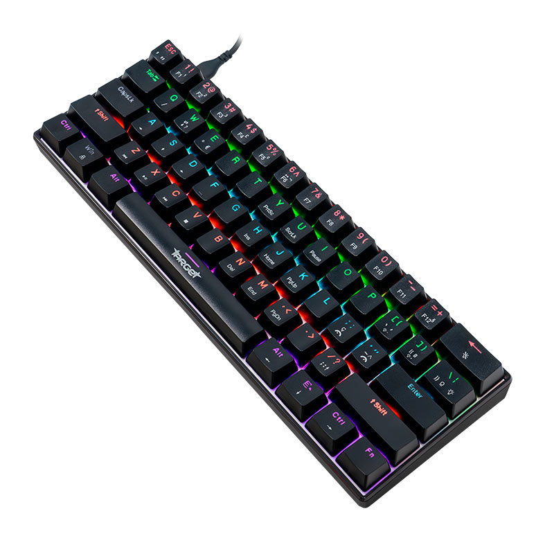Teclado Mecanico Gamer TGT Sherman Compacto, Rainbow, ABNT2, Switch Huano Azul, Preto, TGT-SHTKL-RBW01 - miniatura 4
