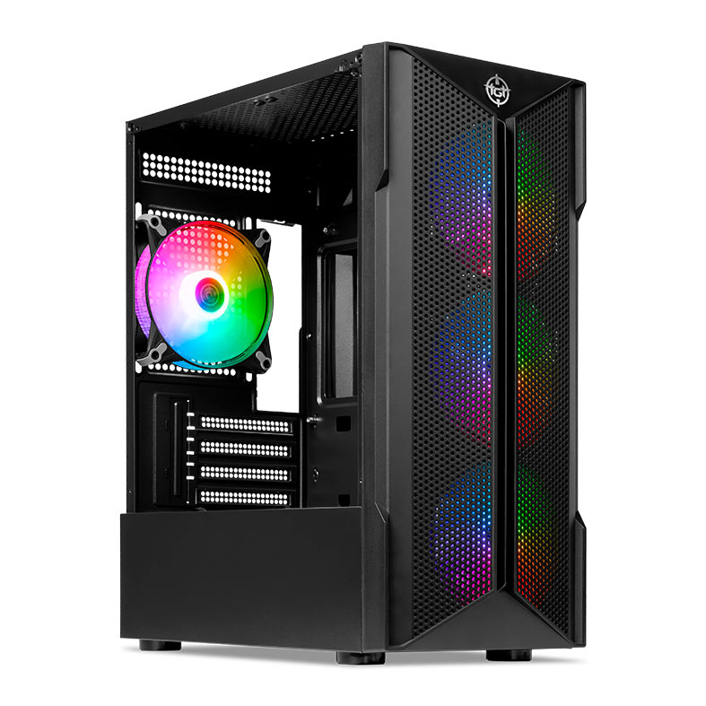 Gabinete Gamer TGT Skylancer V2, Mid-Tower, Lateral De Vidro, Com 4 Fans, Preto, TGT-SKLV2-BK-4F - miniatura 3