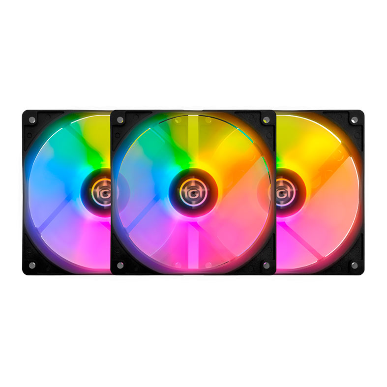 Kit Ventoinhas TGT Striker, Rainbow, 3x120mm, TGT-STK3-BLRBW - miniatura 3