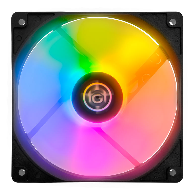 Kit Ventoinhas TGT Striker, Rainbow, 3x120mm, TGT-STK3-BLRBW - miniatura 4