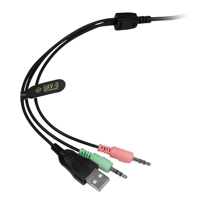 Headset Gamer TGT UAV-9, Rainbow, Drivers 50mm, Preto, TGT-UAV-BL01 - miniatura 5