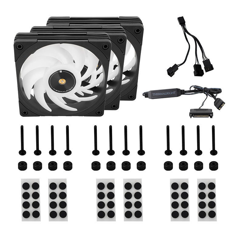 Kit Ventoinhas Thermalright TL-B12-SX3, ARGB, 3x120mm, Preto, TL-B12-SX3 - miniatura 11