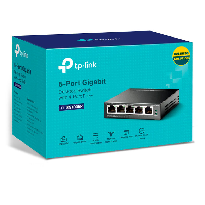 Switch TP-Link 5 Portas Gigabit, TL-SG1005P - miniatura 3