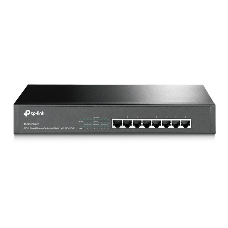 Switch TP-Link Desktop/Rack 8 Portas PoE, 10/100/1000Mbps, TL-SG1008MP - imagem 1