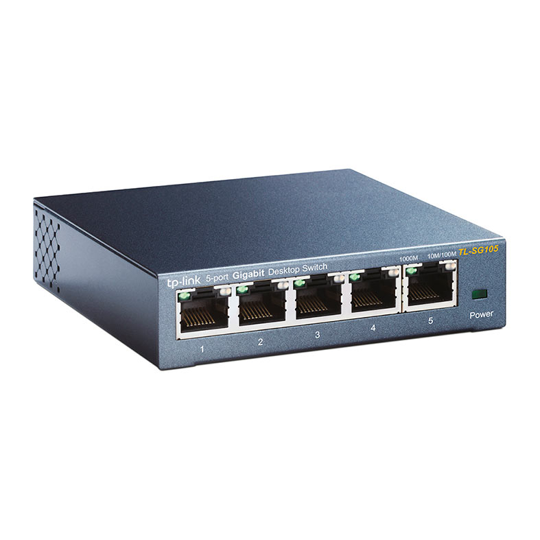 Switch TP-Link de mesa 5 portas de 10/100/1000Mbps, TL-SG105 - miniatura 3