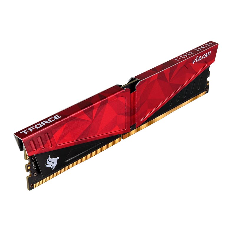 Memoria Team Group T-Force Vulcan Pichau, 8GB (1x8), DDR4, 3200MHz, C16, Vermelha, TLPRD48G3200HC16F01 - miniatura 3