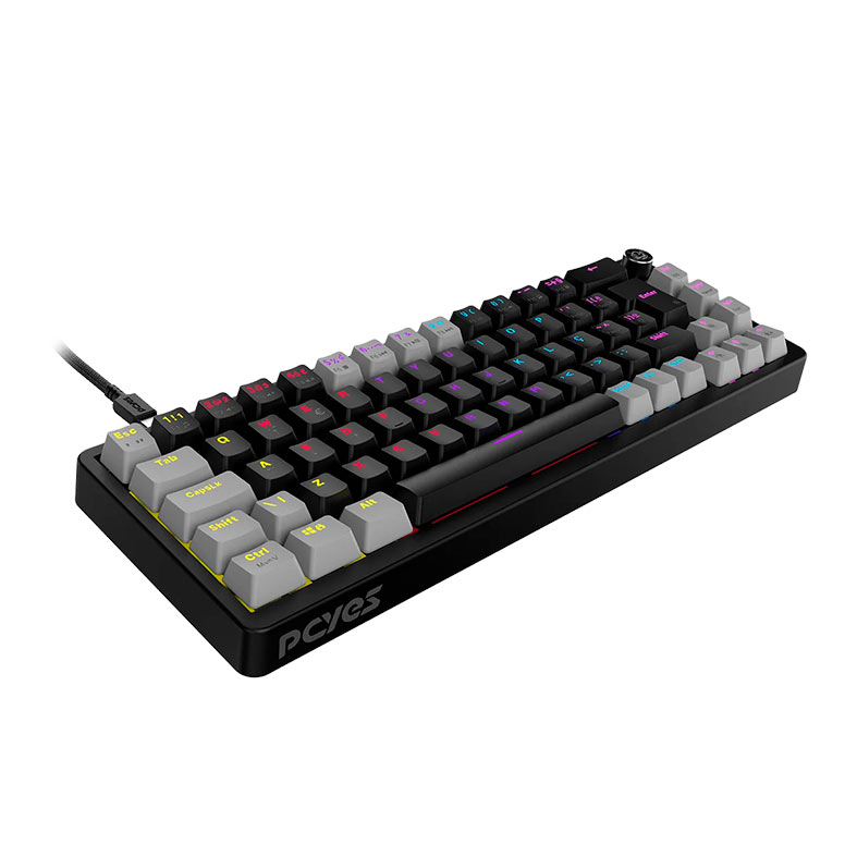 Teclado Mecanico PCYES Mecka, 65%, Rainbow, ABNT2, Switch Blue, Preto, TPMKBVBL - miniatura 3