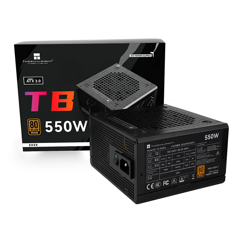 PRE VENDA - Fonte Thermalright TR-TB550S, 550W, 80 Plus Bronze, Preto, TR-TB550S - miniatura 6