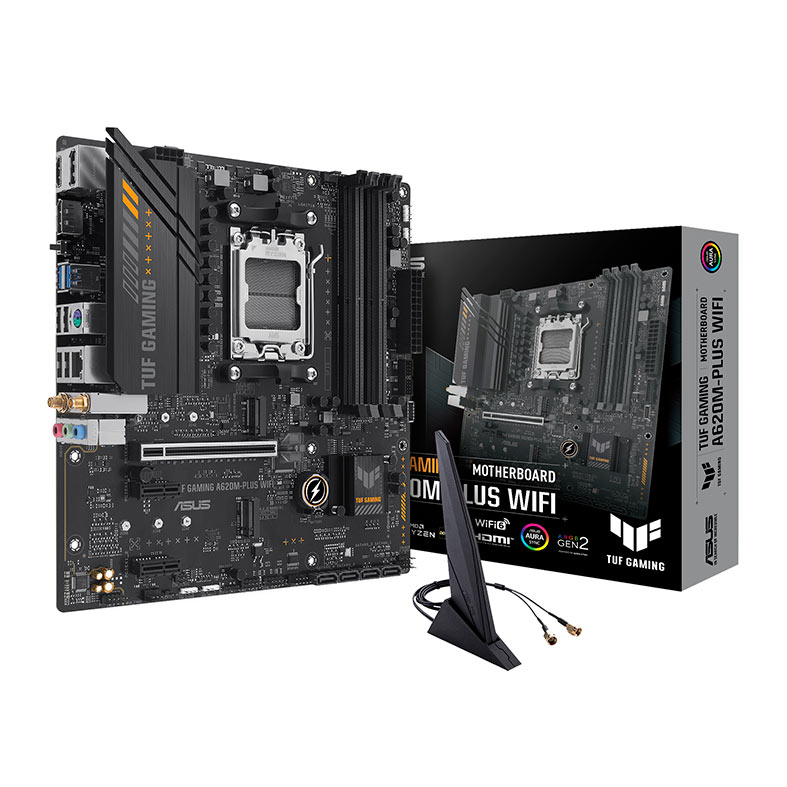 Placa Mae Asus TUF Gaming A620M-Plus WIFI, DDR5, Socket AMD AM5, M-ATX, Chipset AMD A620, TUF-GAMING-A620M-PLUS-WIFI - miniatura 3