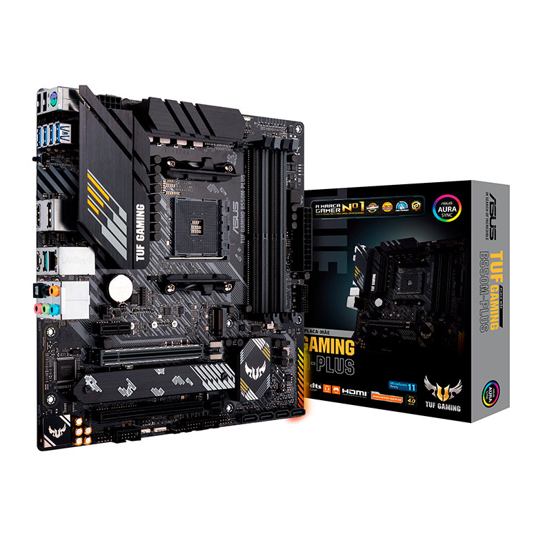 Placa Mae Asus TUF GAMING B550M-PLUS DDR4 Socket AM4 Chipset AMD B550 - miniatura 4