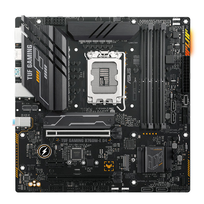 Placa Mae Asus TUF Gaming B760M-E D4, DDR4, LGA 1700, M-ATX, Chipset Intel B760, TUF-GAMING-B760M-E-D4 - imagem 1