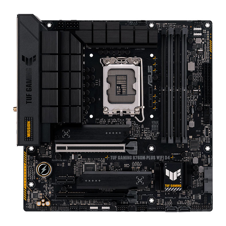 Placa Mae Asus TUF Gaming B760M-Plus WIFI D4, DDR4, Socket LGA1700, M-ATX, Chipset Intel B760, TUF-GAMING-B760M-PLUS-WIFI-D4 - imagem 1