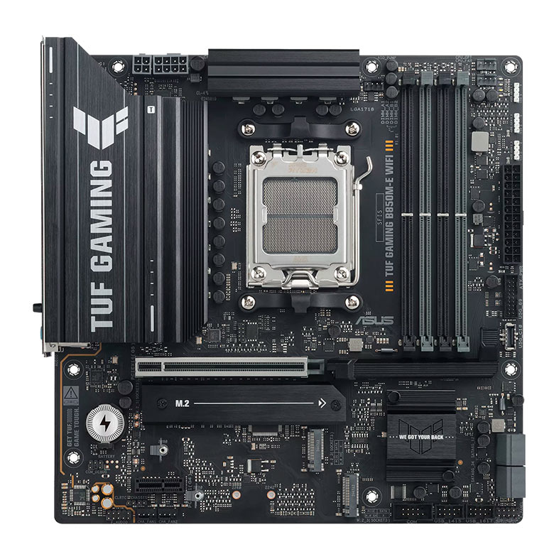 Placa Mae Asus TUF Gaming B850M-E Wi-Fi, DDR5, Socket AMD AM5, Chipset AMD B850, TUF-GAMING-B850M-E-WIFI - imagem 1