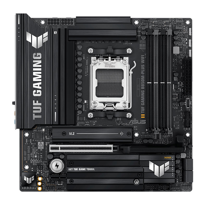 Placa Mae Asus TUF Gaming B850M-Plus WiFi, DDR5, Socket AMD AM5, M-ATX, Chipset AMD B850, TUF-GAMING-B850M-PLUS-WIFI - imagem 1
