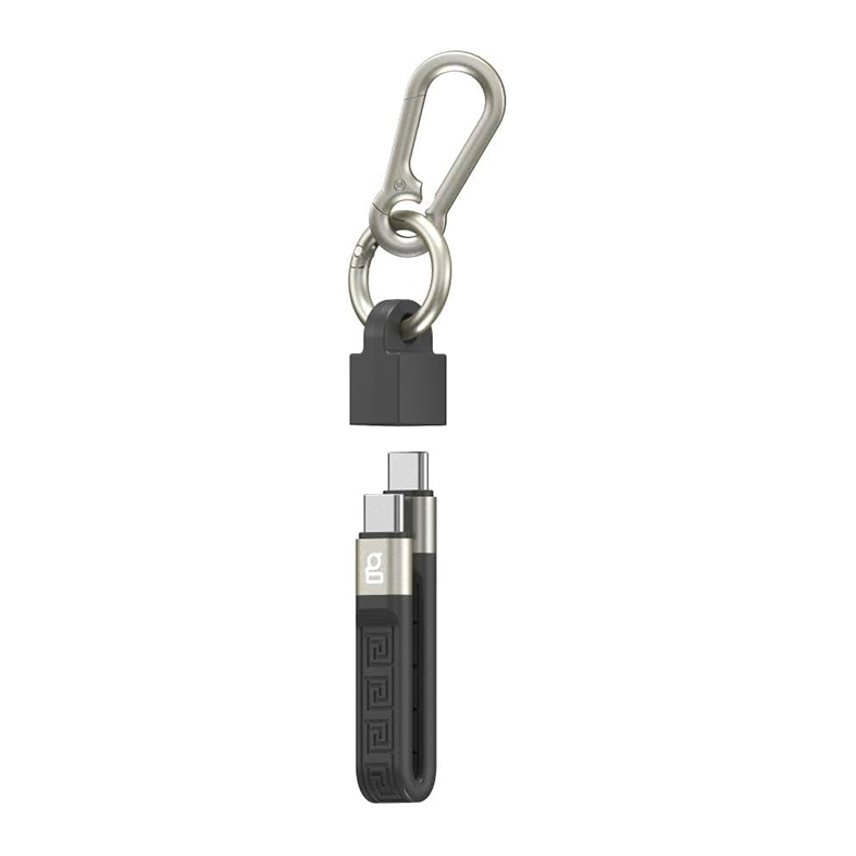 Cabo Tipo-C Para Tipo-C 4.0 Geonav, Com Chaveiro Mosquetao, Preto, UCC11SHBK - miniatura 3