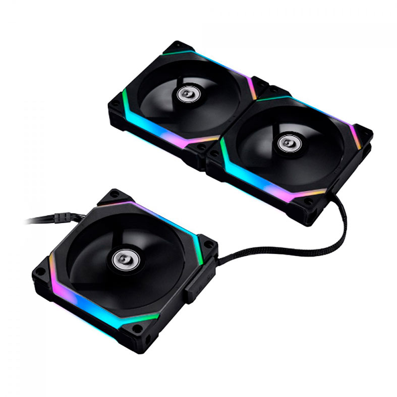 Kit Ventoinhas LIan Li Redragon Uni Fan SL120, RGB, 3x120mm, Preto, UF-SL120-3B-SI - miniatura 4