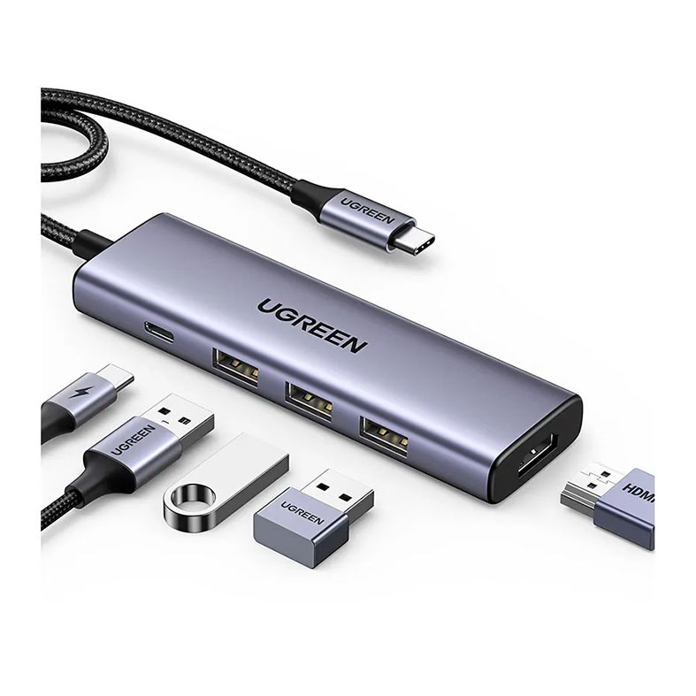 Adaptador UGREEN USB-C para HDMI+3/USB 3.0 A+PD Power Converter, UG-15596 - miniatura 3