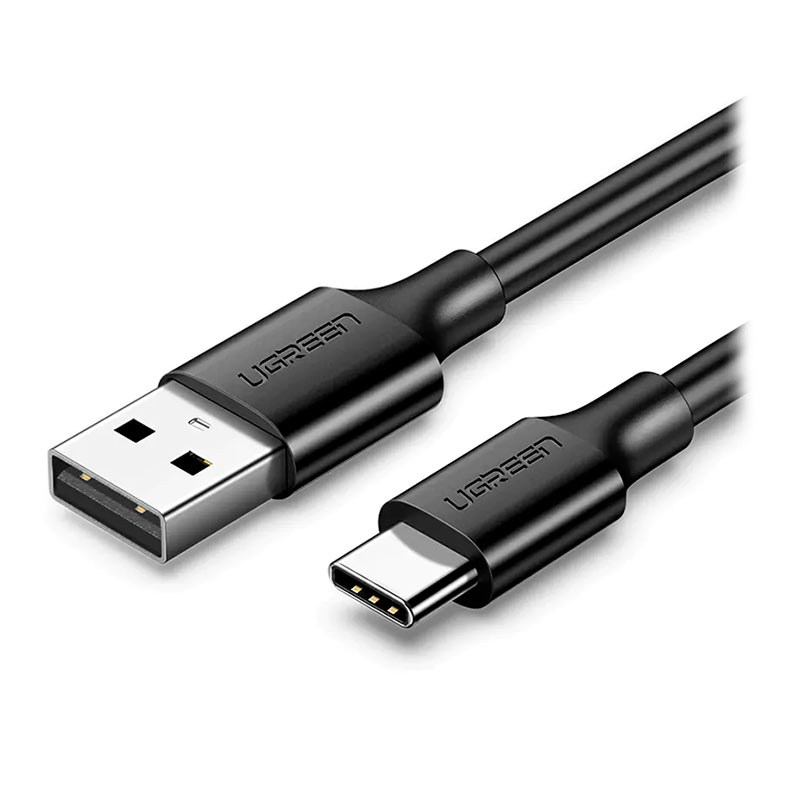 Cabo UGREEN USB-A para USB-C, Nickel Plating, 1m, Preto, UG-60116 - imagem 1