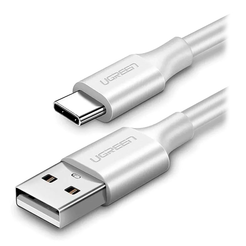 Cabo UGREEN USB-A para USB-C Nickel Plating, 1m, Branco, UG-60121 - miniatura 3