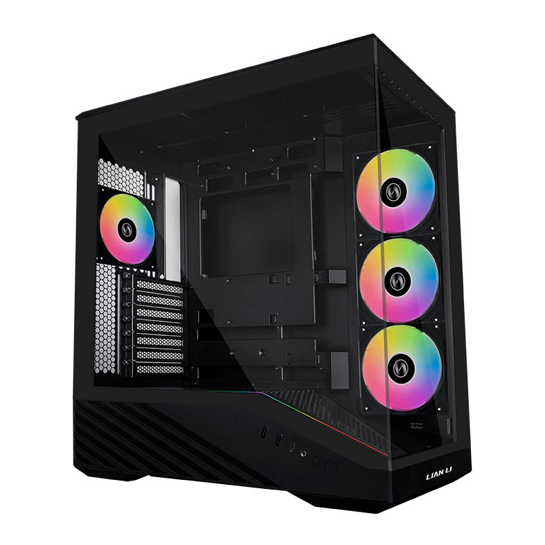 Gabinete Gamer Lian Vector V100, ARGB, Mid-Tower, Lateral de Vidro, Com 4 Fans, Preto, V100RX - imagem 1