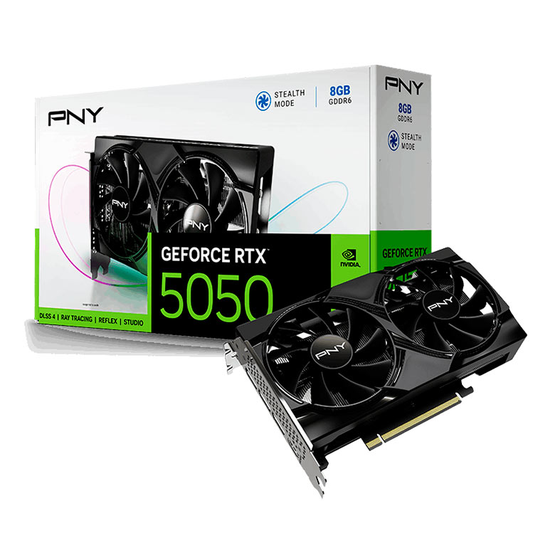Placa de Video PNY GeForce RTX 5050 Dual Fan, 8GB, GDDR6, 128-bit, VCG50508DFXPB1 - miniatura 3