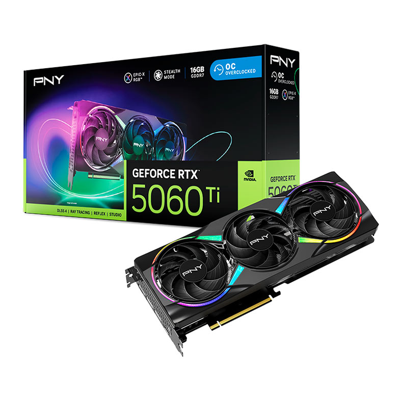 Placa de Video PNY GeForce RTX 5060 Ti OC, 16GB, GDDR7, 128-bit, VCG5060T16TFXXPB1-O - miniatura 3