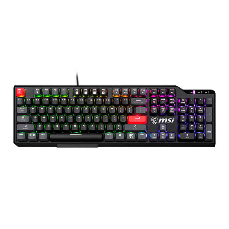 Teclado Mecanico MSI Vigor GK41, RGB, Switch Vermelho, Preto, VIGOR-GK41-DUSK-LR-US - imagem 1