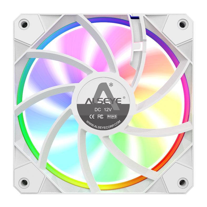 Ventoinha Alseye VP120, Rainbow, 120mm, Branco, VP120-WHITE - miniatura 7
