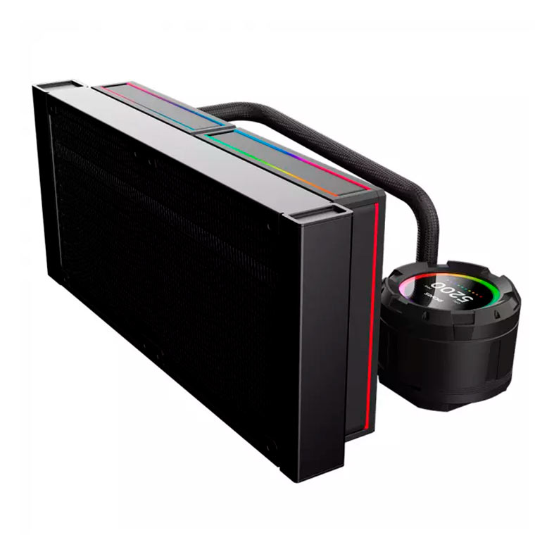 Water Cooler PcYes Vision Black Vulcan, ARGB, 240mm, Preto, VS240BV - miniatura 6
