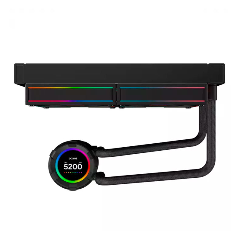 Water Cooler PcYes Vision Black Vulcan, ARGB, 240mm, Preto, VS240BV - miniatura 5