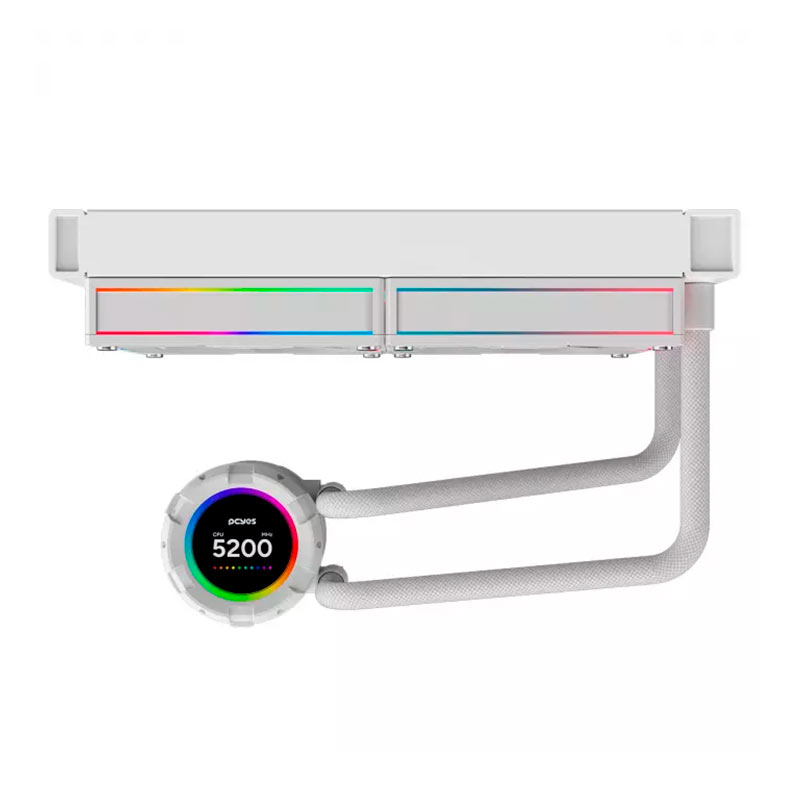 Water Cooler PcYes Vision White Ghost, ARGB, 240mm, Branco, VS240WG - miniatura 5