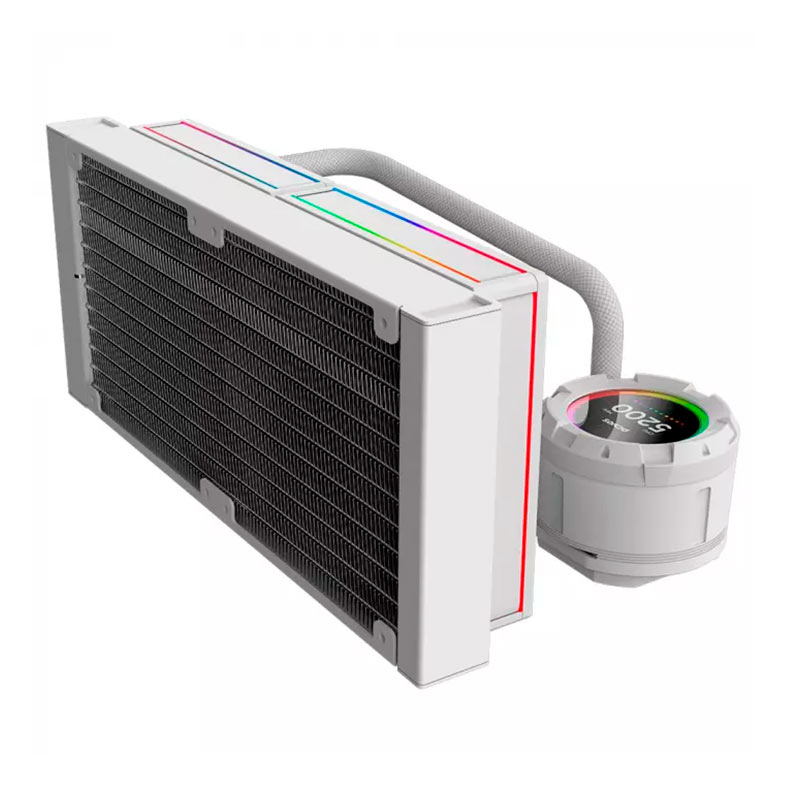 Water Cooler PcYes Vision White Ghost, ARGB, 240mm, Branco, VS240WG - miniatura 6