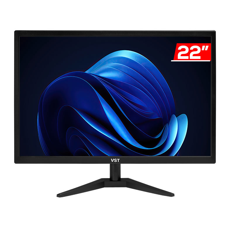 Monitor VST 22, 22 Pol, FHD, 5ms, 60Hz, HDMI/VGA, VST-VST22-BL01 - imagem 1